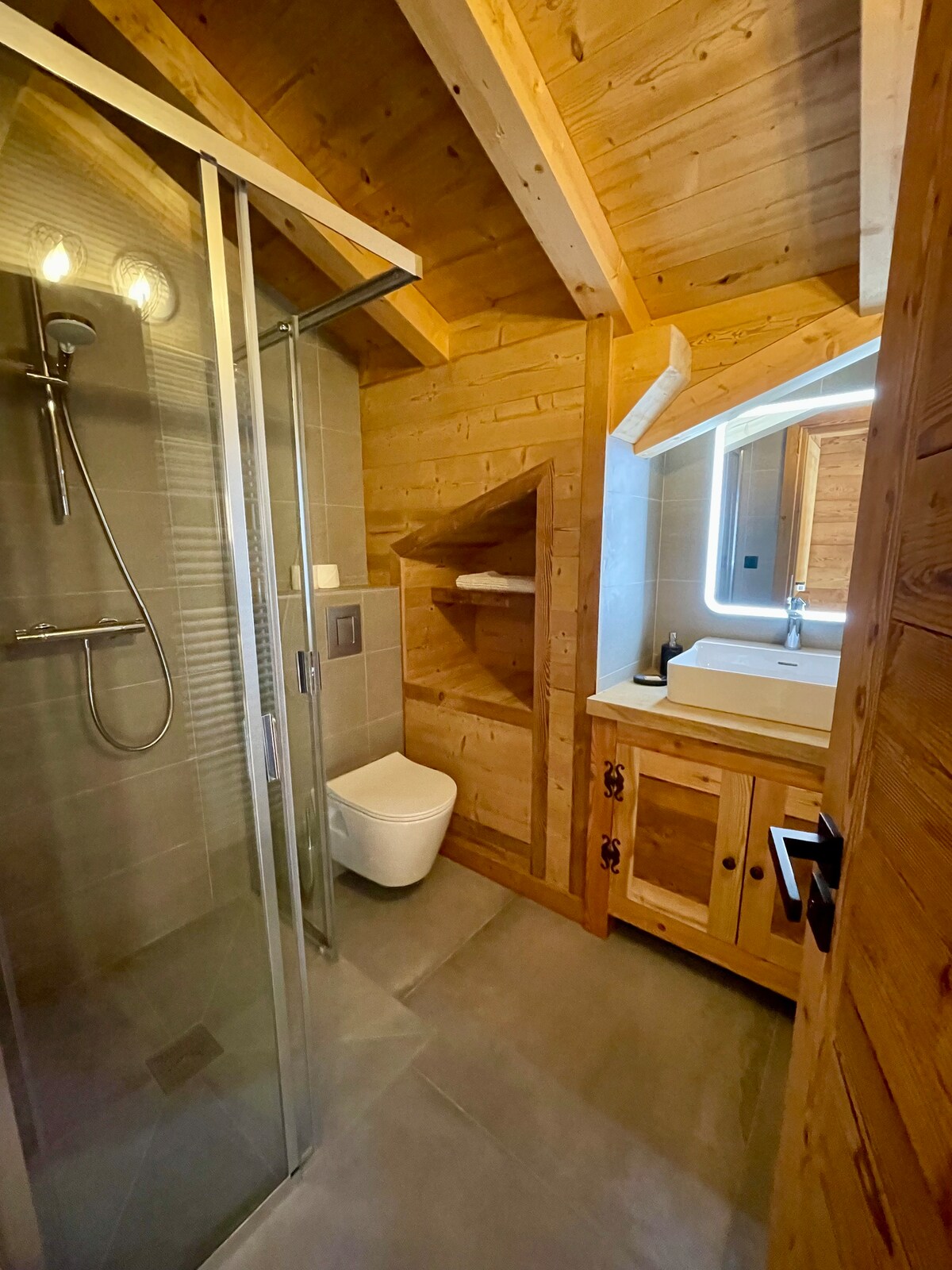 La salle de douche